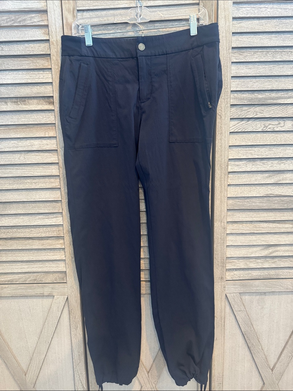 Athleta Navy Blue Drawstring Ankle relaxed Cuffed Track Pants/Joggers